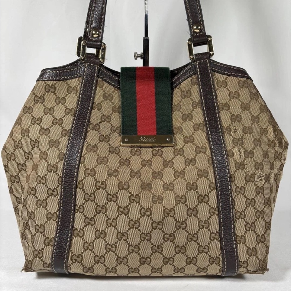 Gucci Brown Monogram Tote Bag - Picture 2 of 16